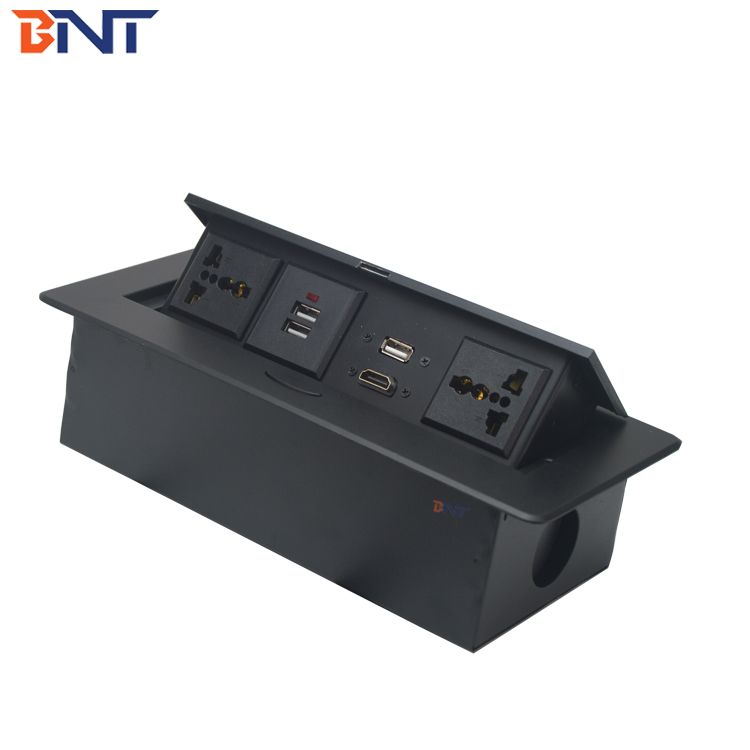 Office hidden conference table pop up socket outlet with dual usb charger