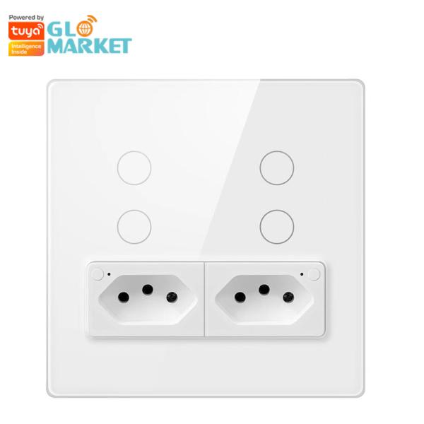 Glomarket Smart Wifi Brazil Standard Smart Home Tuya Smart 4 Gang Switch And