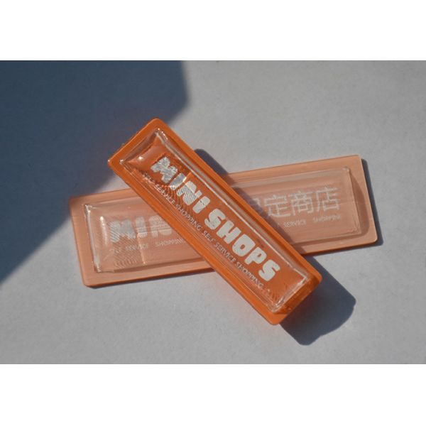 Garments 1.0mm Clear TPU Embossed Patch With White Custom Logo