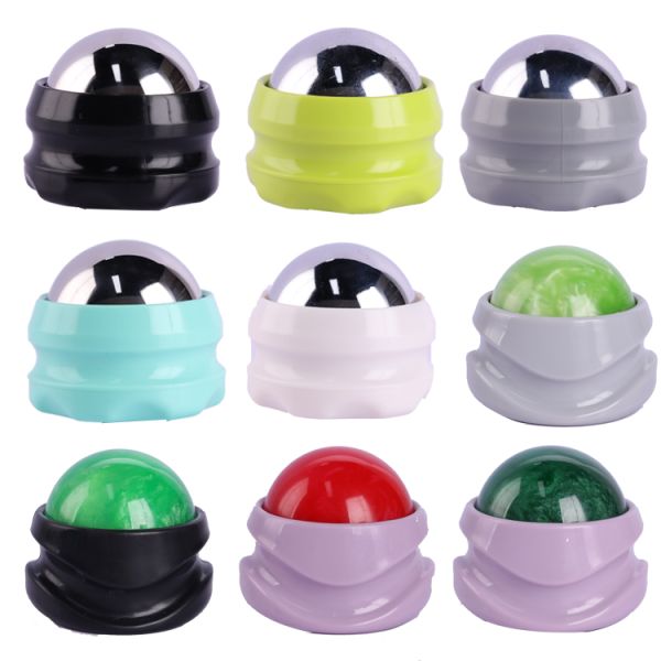 Freezing Hot Cold Ice Massage Roller Ball With Black Red White Oragne Base