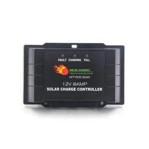 China Black Intelligent Pwm Solar Charge Controller IP67 8A 12V 24V Solar Charge Controller on sale