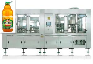 PET Hot Filling Capping Machine , 2500ml Juice Bottle Filling Machine