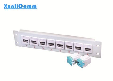 Quality utp cat5e or cat6 8 port 1u rj45 network mini patch panel for sale