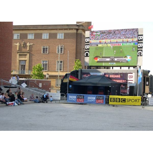 8000 nit Static Stadium Perimeter LED Display , Full Color Football Stadium Screen