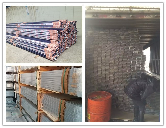 Champagne / Wood Color Window Frame Profile , Aluminium Window Profiles T5 State