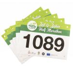 Customized Tyvek Race Bib Numbers Rectangular Screen Printing For Marathon