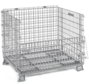 China Galvanized Metal Folding Wire Container For Spare Parts Storage 50x100mm on sale