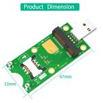 Laptop 8pin Mini PCI-E To USB Adapter Card For WWAN LTE Module