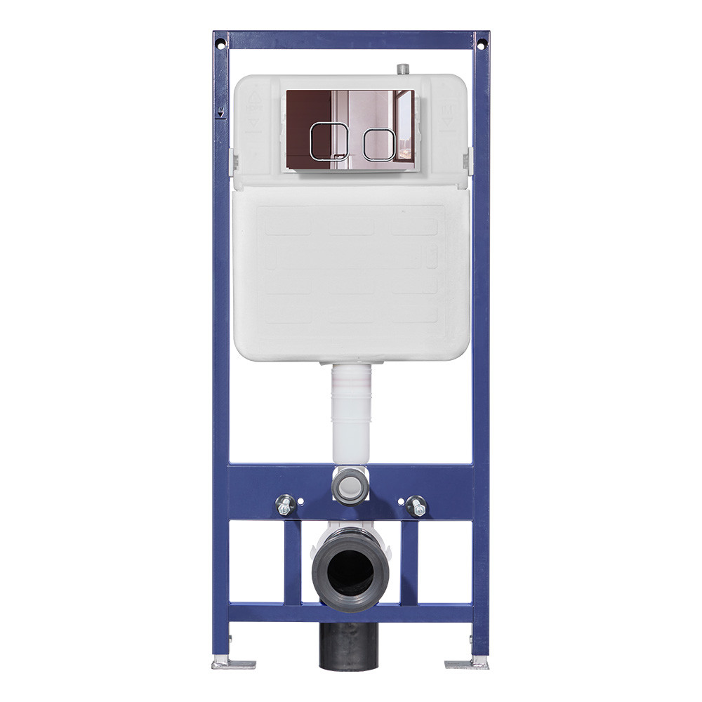 Standard Low Level Concealed Toilet Cistern with Dual Flush for Minimalist Bathroom