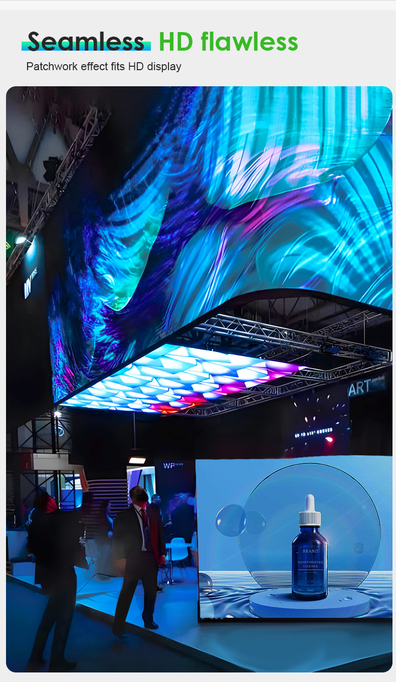 P3.91 LED Flexible Screen 3840Hz Conference LED Display 9000cd/m2 With Back Maintenance