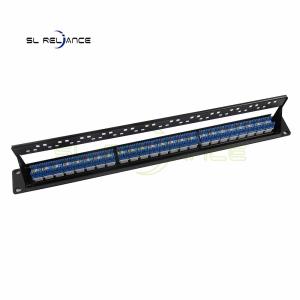 1U UTP 24Port CAT6 Keystone Patch Panel Cabinet With Back Bar