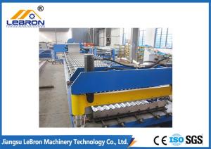 China New blue color corrugated roof sheet roll forming machine / corrugated roof roll forming machine on sale