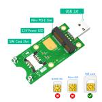 Laptop 8pin Mini PCI-E To USB Adapter Card For WWAN LTE Module