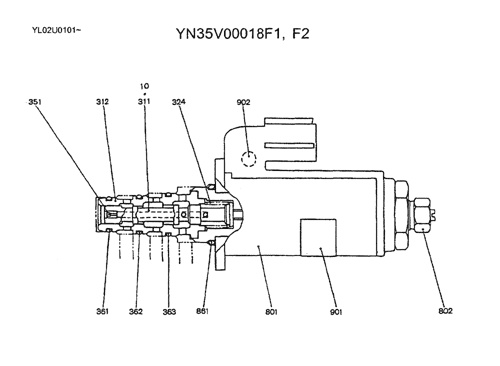 Sk330-6e Kobelco Solenoid Valve Yn35v00003f1 , Durable Yn35v00018f2 Excavator Valve