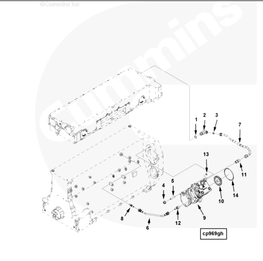 Genuine Cummins Comp Assy for diesel engine spare parts ISG engine parts air compressor 3696936