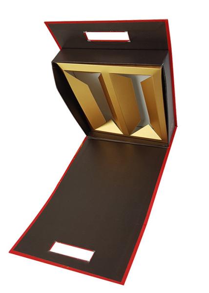 Quality Multi functional Gold Color Foil Hot Stamping OEM Design Cake Food Packing Cardboard Box with Handle for sale
