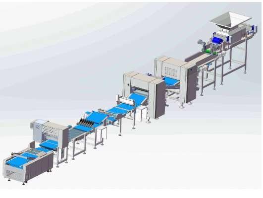 Quality Ciabatta 1000kg/Hr Industrial Bakery Equipment With Chunker for sale