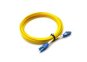 Buy cheap PVC 3.0mm Fiber Optic Patch Cord LC UPC To LC UPC Uniboot Duplex OS2 Single Mode product