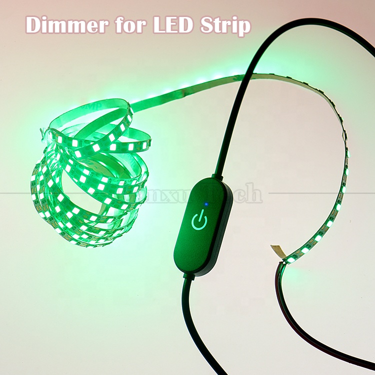 5v Stepless Up Down Touch Controller Dimmer 1m Male to Female USB on off Switch Cable for Led Strip Bar Lamp