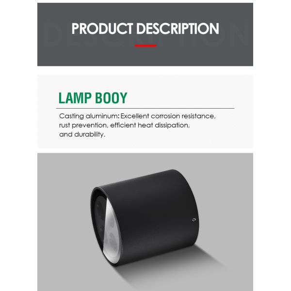 Outdoor Indoor Ceiling Lights IP65 8W Surface Mounted Cylinder Shape Cool White 4000K With CE ROHS Certification