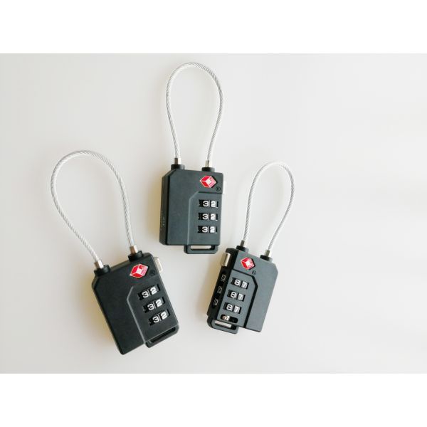 TSA 21100 Suitcase Cable Lock / Travel Cable Lock Length Adjustable For Security