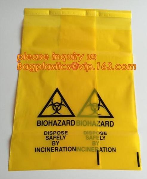 Quality Extra large capacity biohazard drawtape trash bag interleaf coreless roll plastic garbage bag for hospital use, Industri for sale