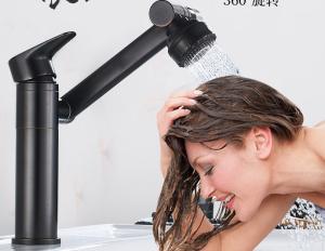 Buy cheap Swivel Rotate Black Mechanical Crane 360Degree Wash Basin Faucet product