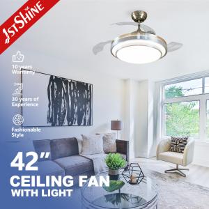 Buy cheap 220 Volt Dimmable Retractable Ceiling Fan Light Remote Control product