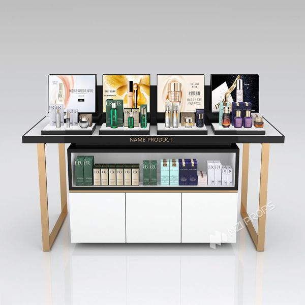Commercial Beauty Store Rack Skincare Display Stand For Cosmetics Retail Store Display Furniture And Decoration