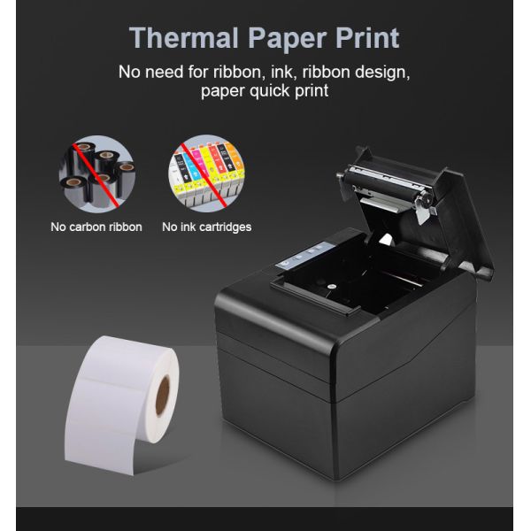 3 inch desktop bill printer POS thermal receipt printer with auto cutter