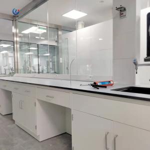 Floor Standing Island Lab Bench , Smooth Laboratory Wall Bench Furniture