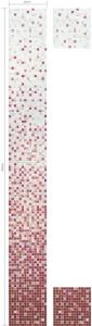Iredicent red reflection spa room decoration elegant style mosaic gradation pattern