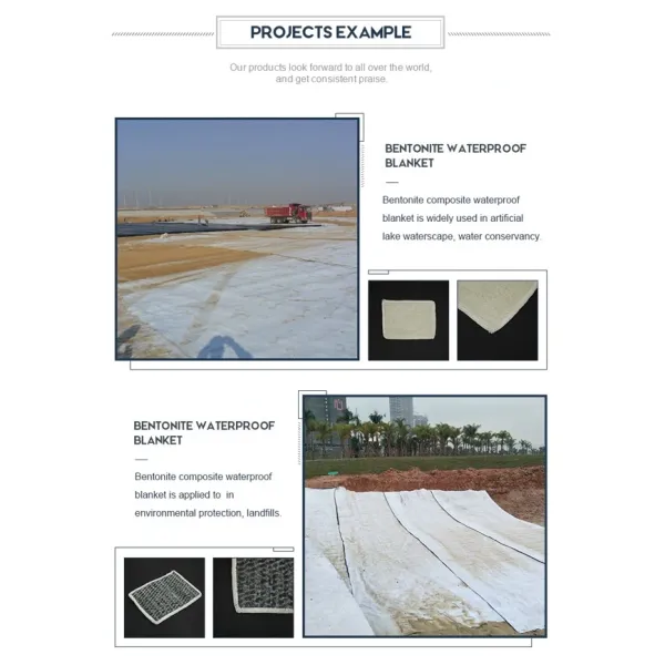 Waterproof Sodium Bentonite Liner Geosynthetic Clay Liners for Landfill Project