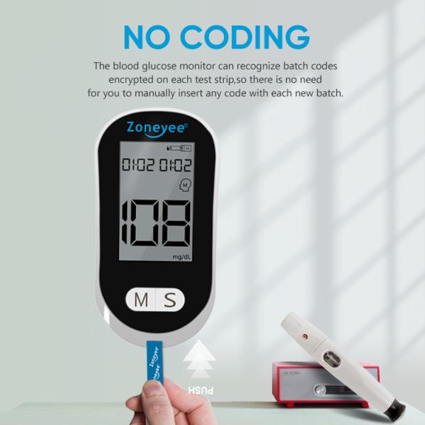 Easy Use Digital Blood Glucose Meter Home Self-Test Smart Blood Glucose Fast