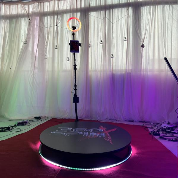 Quality Party 360 Selfie Photo Booth adjustable Interactive With ring light for sale