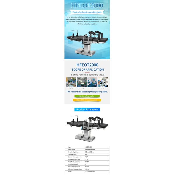 Low Position Emergency Neurosurgery Operating Table General Surgery Table
