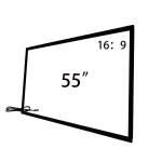55'' Infrared USB Multi Touch Conversion Overlay Frame IR Touch Screen Frame For