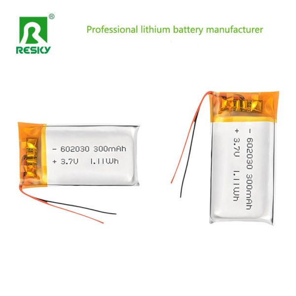LP602030 3.7v 300mAh Rechargeable Lithium Polymer Battery Durable and Long Cycle Life 500cycles