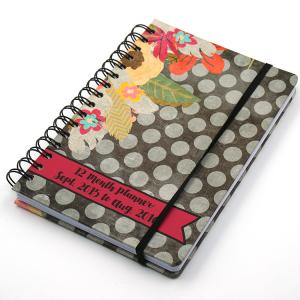 Buy cheap 65C Planner Spiral Notebook Printing Services PVC With Elastic Band 240pages product