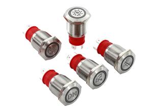 China 19mm 20A Marine Push Button Switch 12v 24v 316L Material 1NO on sale