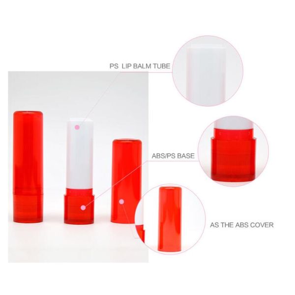 4.8g Cosmetic Round Lip Balm Tubes Hot Stamping Surface For Lip Gloss