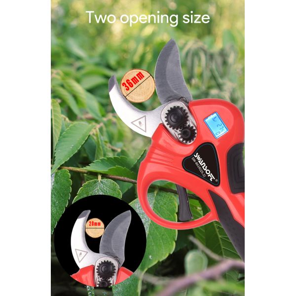SWANSOFT Electric Pruning Shears Finger Protection Progressive Cutting Pruning Shears