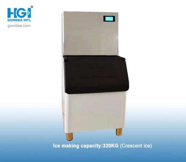 Quality 320KG /24H Automatic Ice Maker Square Cube Commercial 1500W 105L for sale