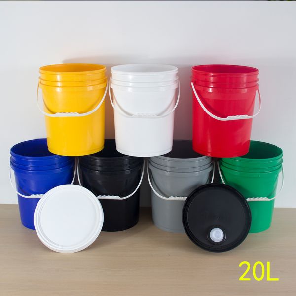 Silk Screen Printing Plastic Ice Cream Storage Tub Packaging Bucket Container With Lid
