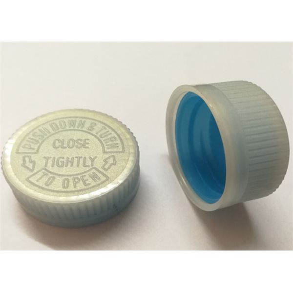 Child resistant closure pp cap press down screw cap with foam liner