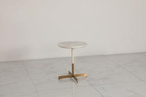 China Bronze Finished Stainless Steel End Table With Modern Minimalist Design on sale