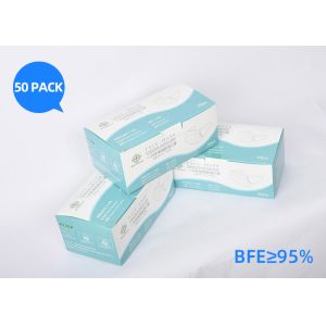 Buy cheap 175*95mm Disposable Surgical Face Mask Excellent Bacterial Filtration Properties product