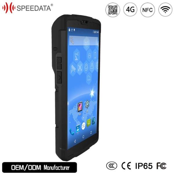 Quality 4G Handheld WIFI RFID Reader Integrate chip Card IP65 Barcode Scanner with Display for sale