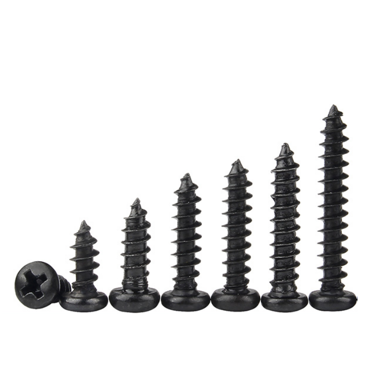 Cross Pan Head Self-Tapping Screws ISO Standard Blue Black Zinc Plated for Benefit