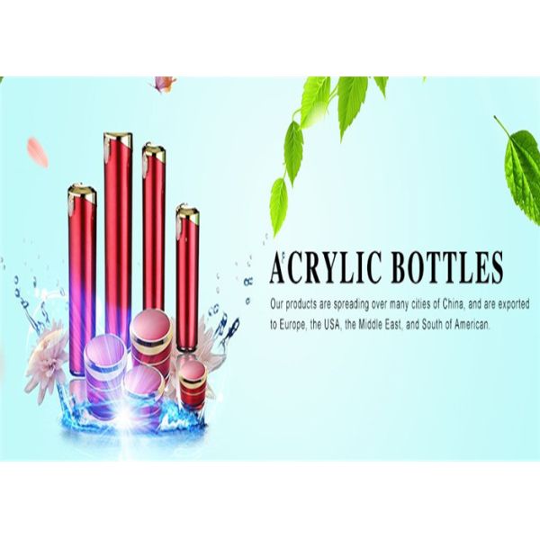 Luxury Acrylic Lotion Bottle 15ml 30ml 50ml 100ml Round Shape Plastic Lotion Bottle Cosmetic Airless Bottle